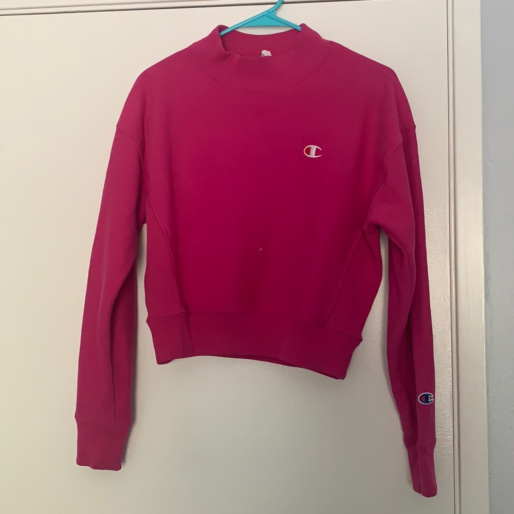 pink champion crewneck